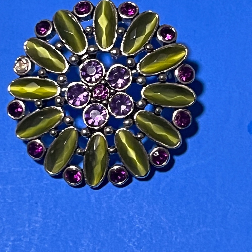 SELLING MONET BROOCH FOR WOMEN LARGE COLOR GREEN/PURPLE BNWOT WELCOME GOOD DEALS